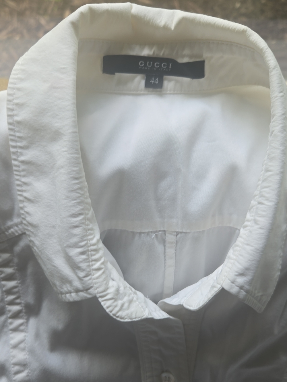 Gucci White Short-Sleeve Button-Down Shirt - Picture 2 of 7